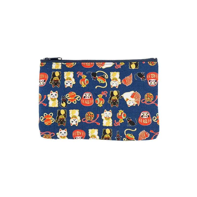 Astuccio in tessuto giapponese - Blu