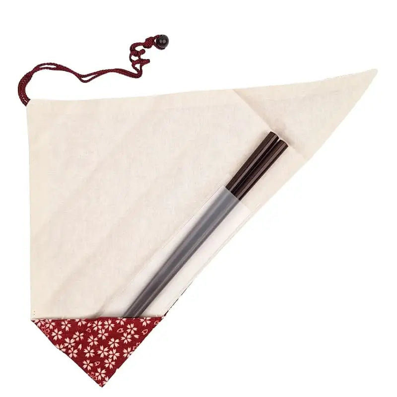 Astuccio per bacchette giapponesi rosso Sakura