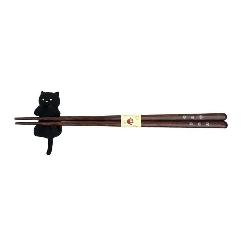 Bacchette giapponesi Kawaii Gatto nero