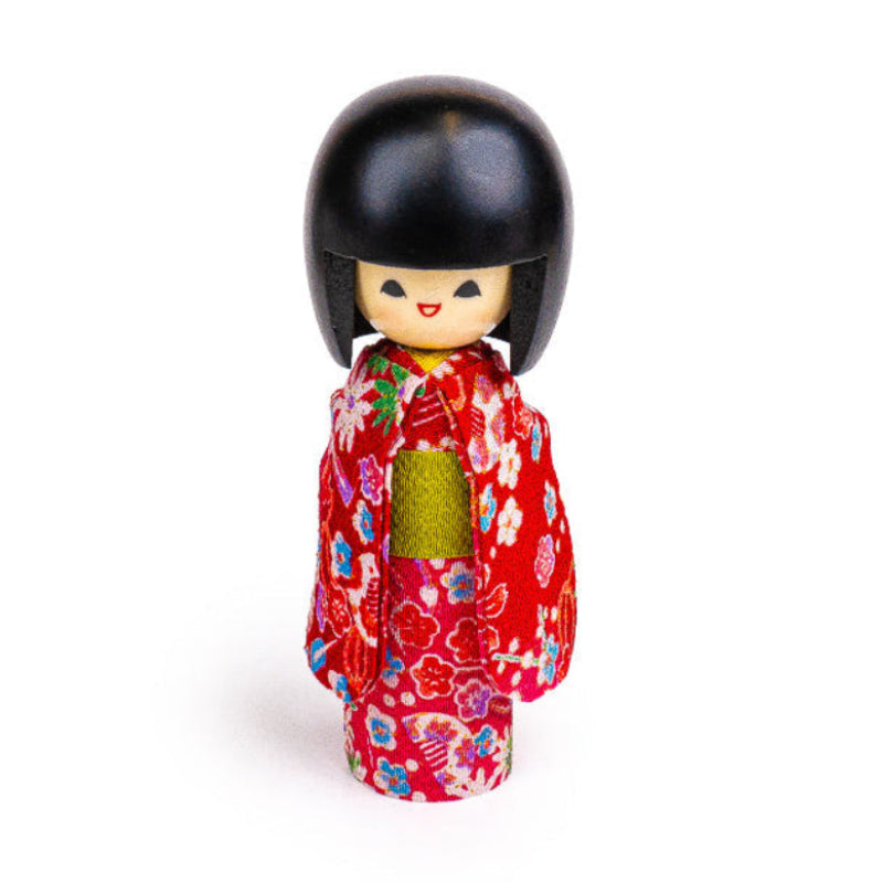 Bambola Giapponese Kokeshi - Egao Rosa