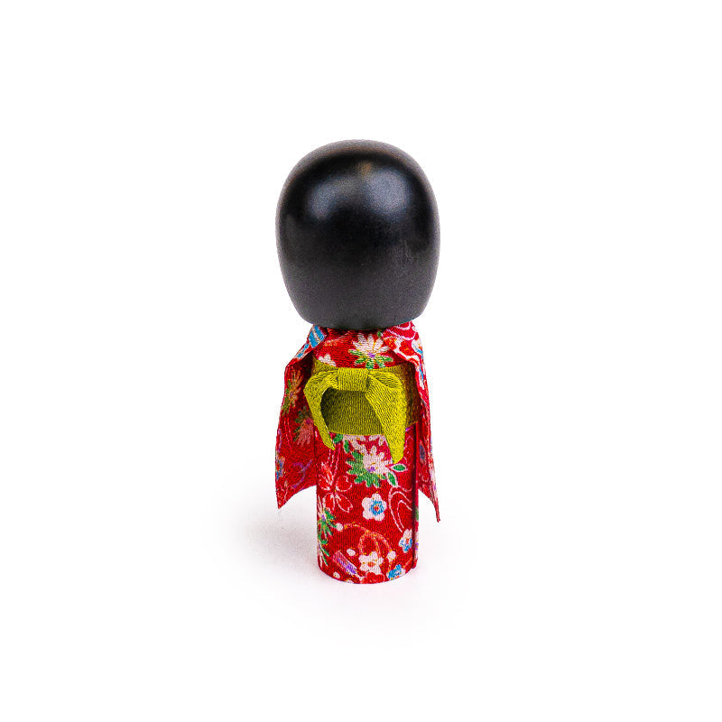 Bambola Giapponese Kokeshi - Egao Rosa