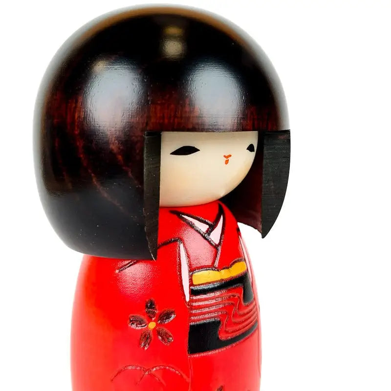 Bambola Kokeshi rossa