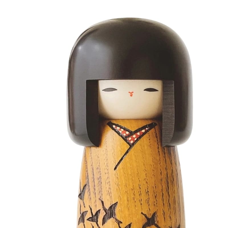 Bambola kokeshi Tsuru no Mai