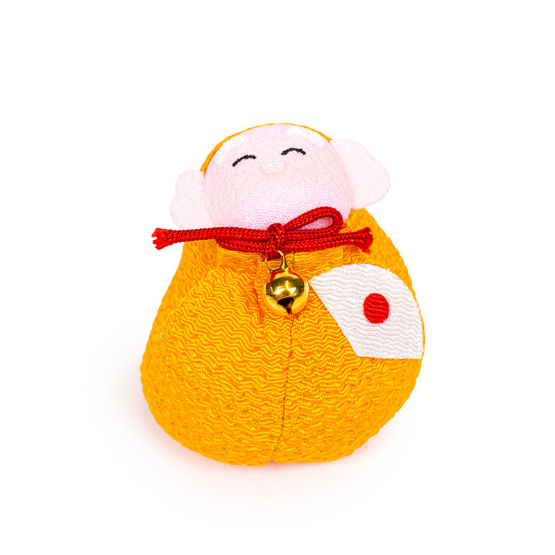 Bambola Otedama Giapponese in Chirimen Hotei