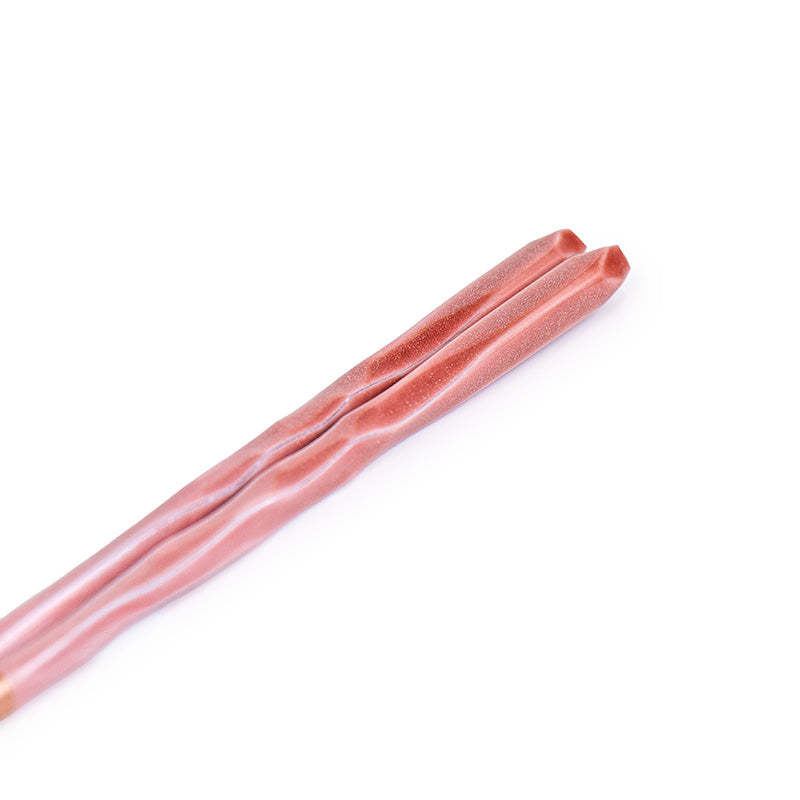 Bastoncini giapponesi ondulati rosa glitterati