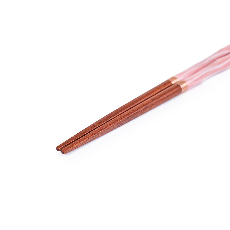 Bastoncini giapponesi ondulati rosa glitterati