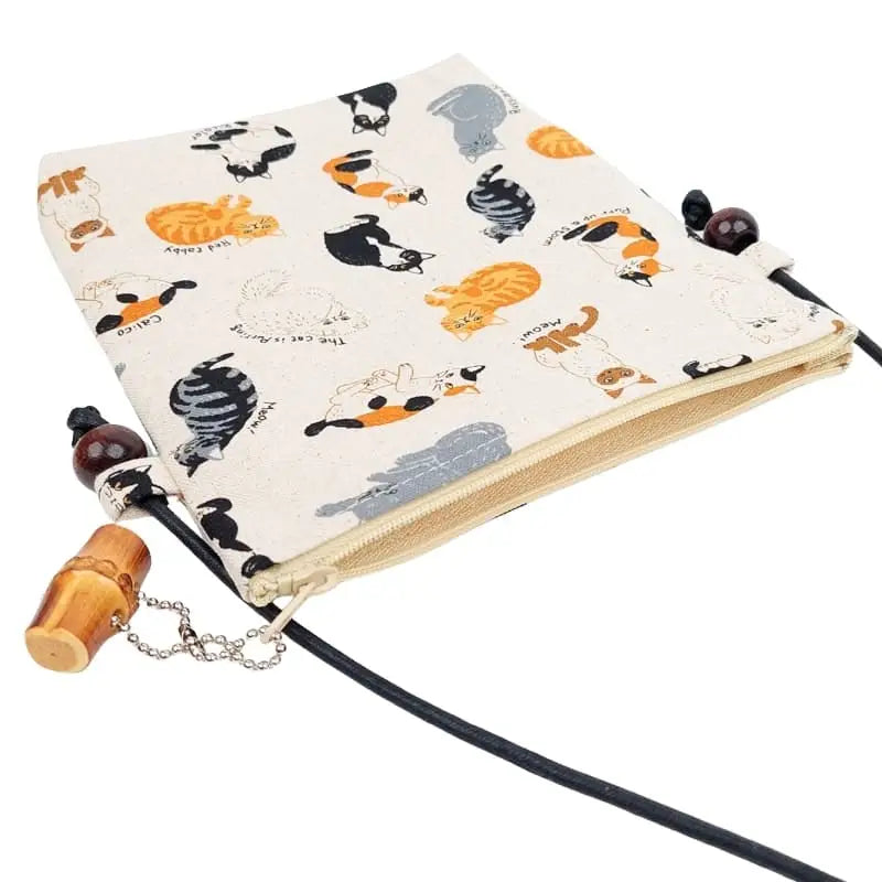 Borsa a tracolla con gatti giapponesi