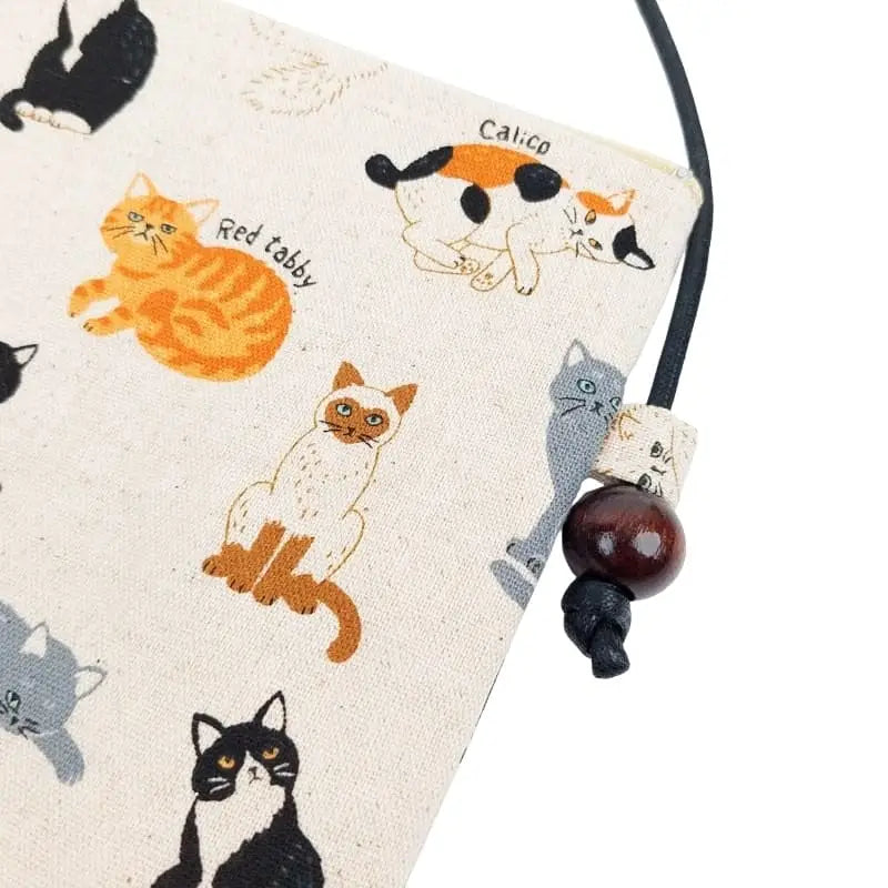 Borsa a tracolla con gatti giapponesi
