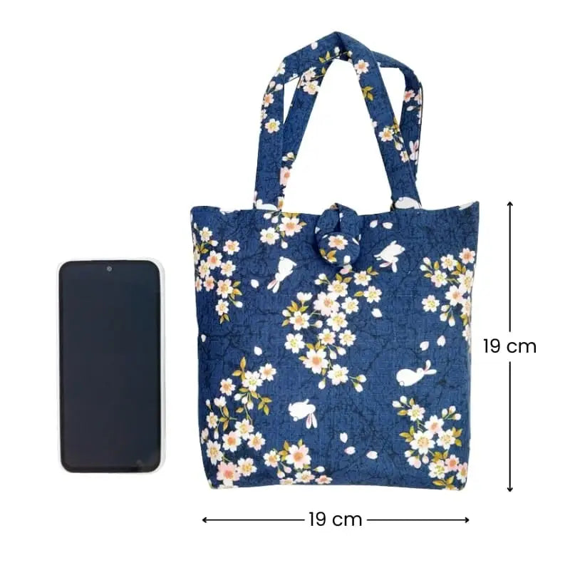 Borsa giapponese Usagi Sakura Blu