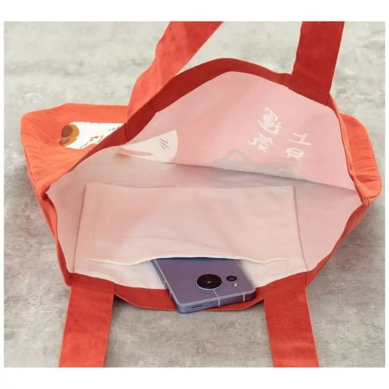 Borsa Tote Rosso Maneki Neko Shōfuku