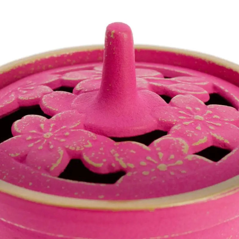 Bruciatore di incenso in ghisa rosa Iwachu
