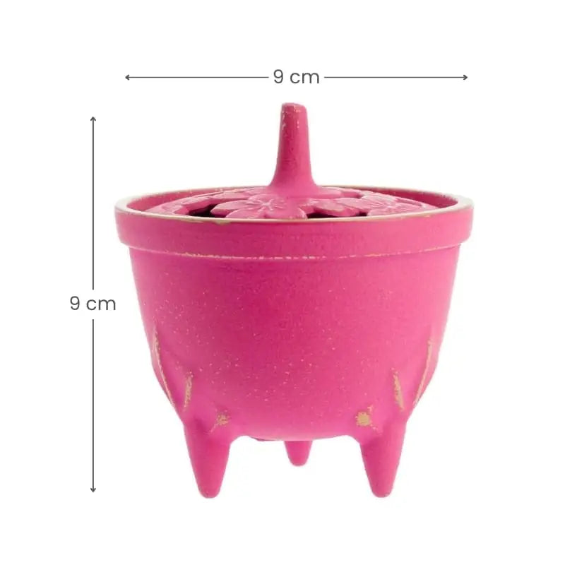 Bruciatore di incenso in ghisa rosa Iwachu