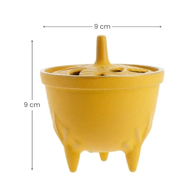 Bruciatore d'incenso in ghisa Iwachu giallo