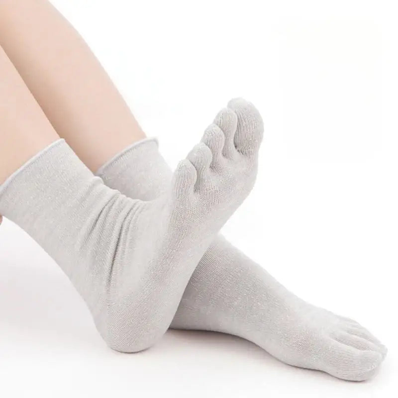 Calzini giapponesi a 5 dita in fibra naturale - EU 35-38 / Grigio