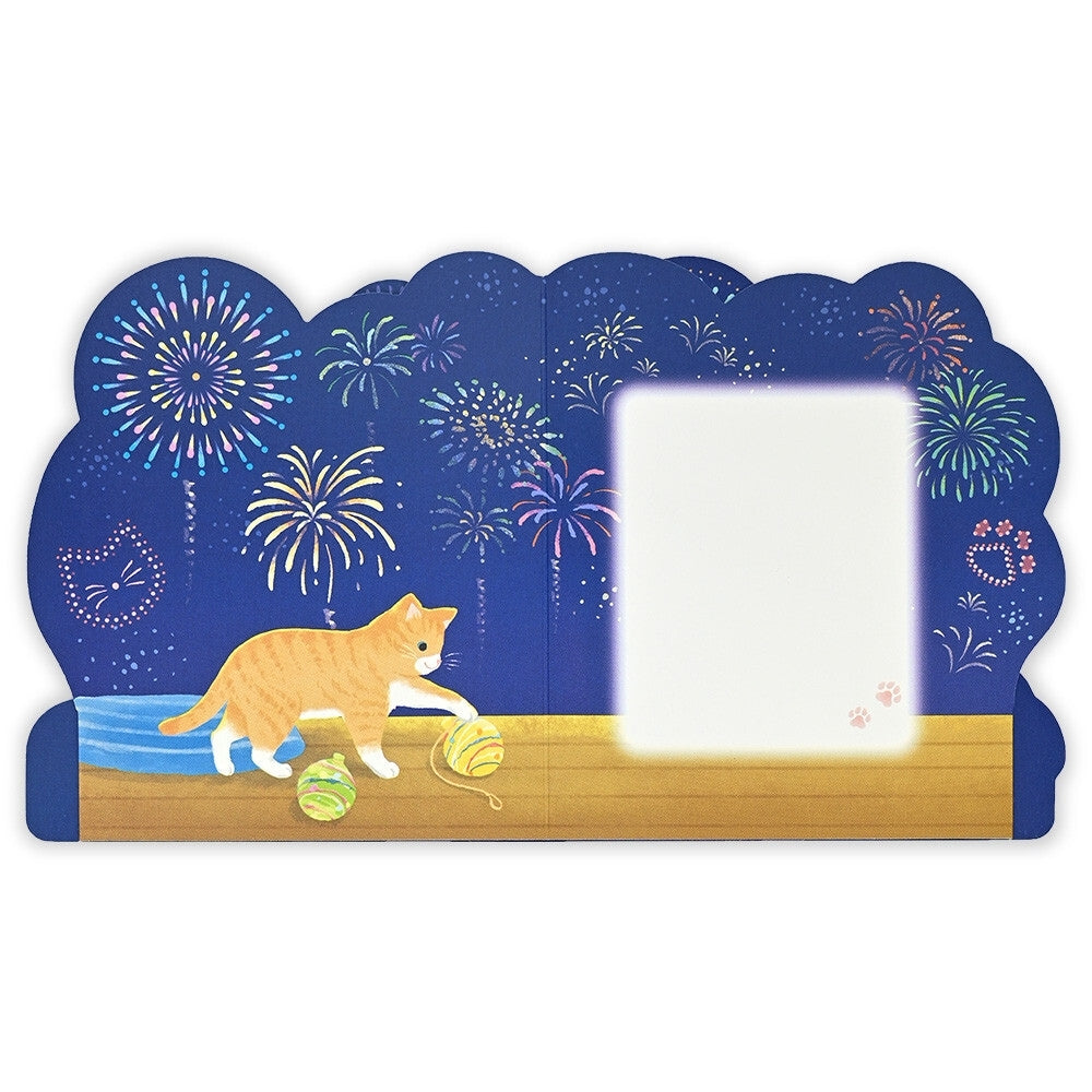 Cartolina 3D - Gatti & Fuochi d’Artificio