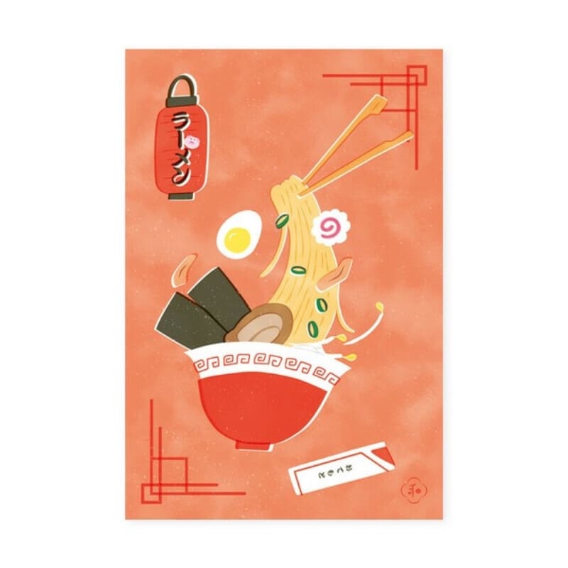 Cartolina Ramen giapponese