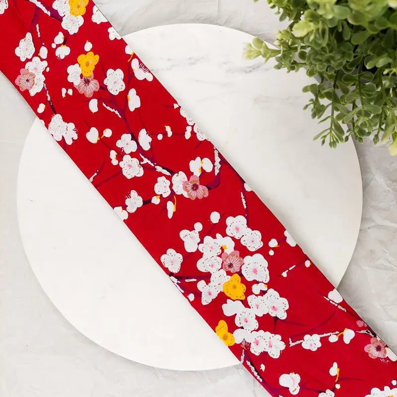 Cintura Obi in fiore di prugna