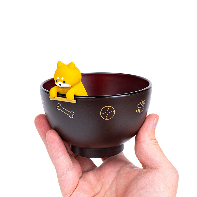 Ciotola da minestra e poggia-bastoncini Shiba Inu