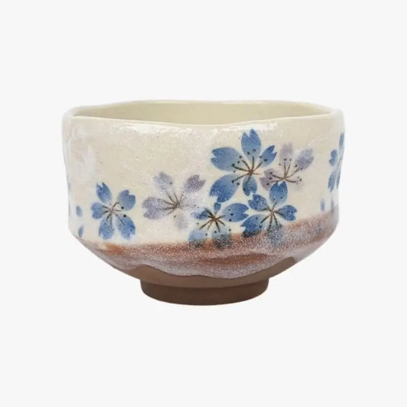 Ciotola Matcha giapponese blu Sakura