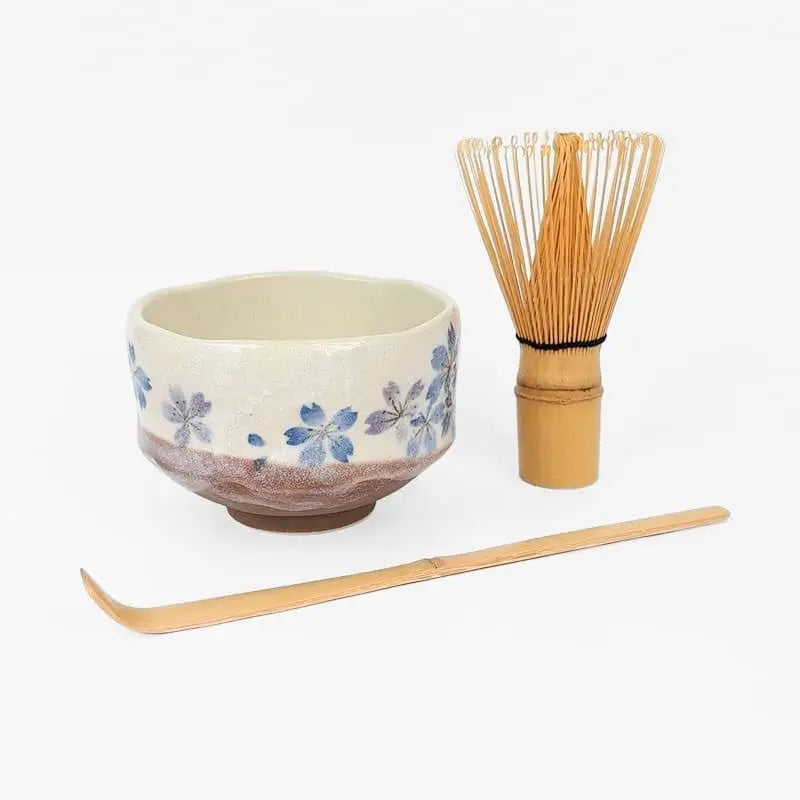 Ciotola Matcha giapponese blu Sakura