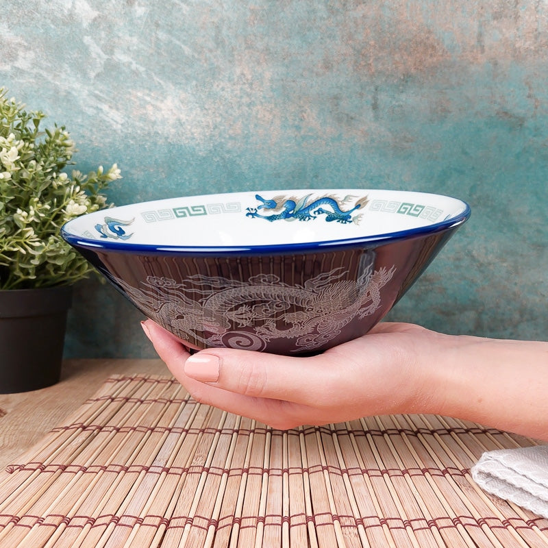 Ciotola di ramen giapponese blu