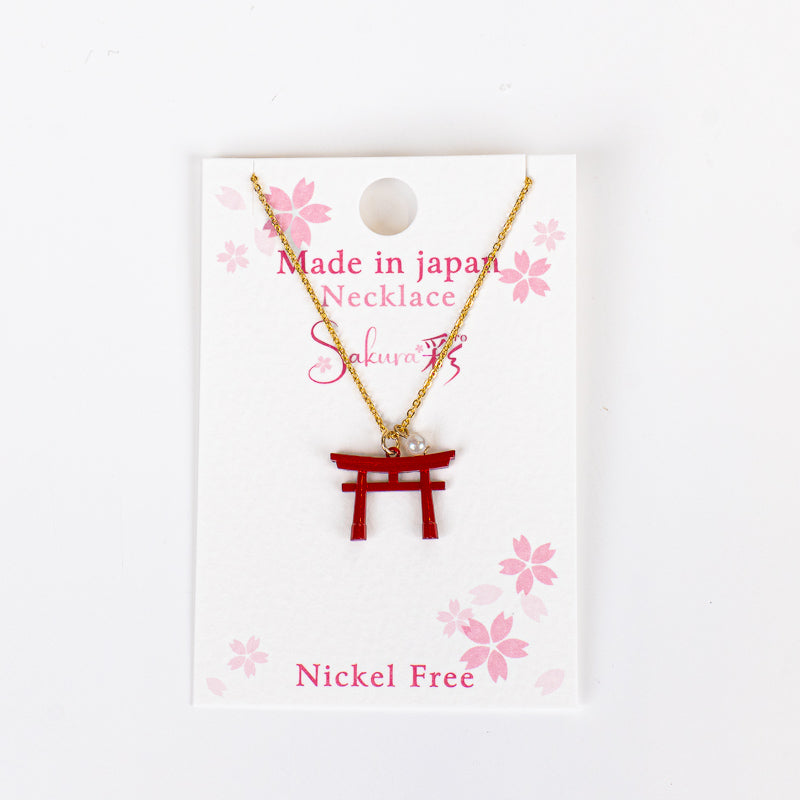 Collana giapponese con ciondolo a forma di Torii