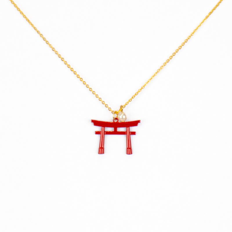 Collana giapponese con ciondolo a forma di Torii