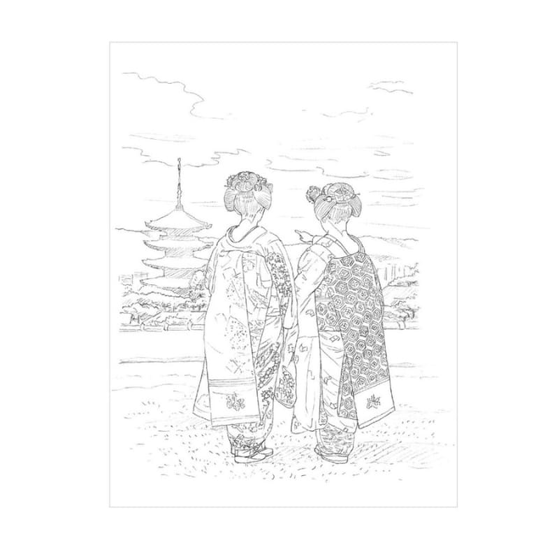 Colorare per adulti: Le quattro stagioni di Kyoto