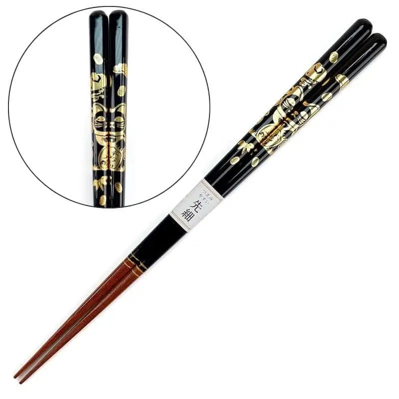 Coppia di bacchette Maneki Neko