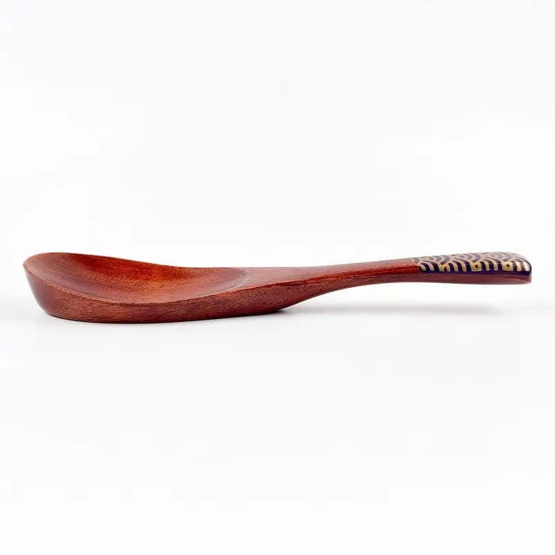 Cucchiaio da minestra in legno giapponese - Blu