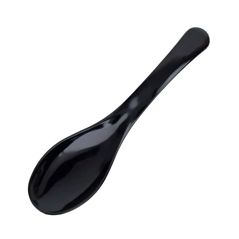 Cucchiaio da ramen laccato in resina nera