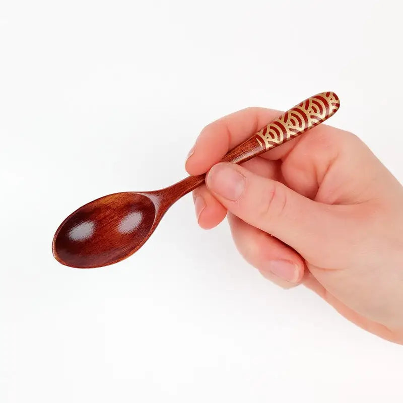Cucchiaio da tè giapponese in legno - Rosso