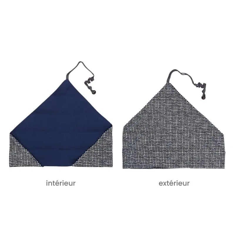 Custodia per bacchette giapponesi blu Kanoko