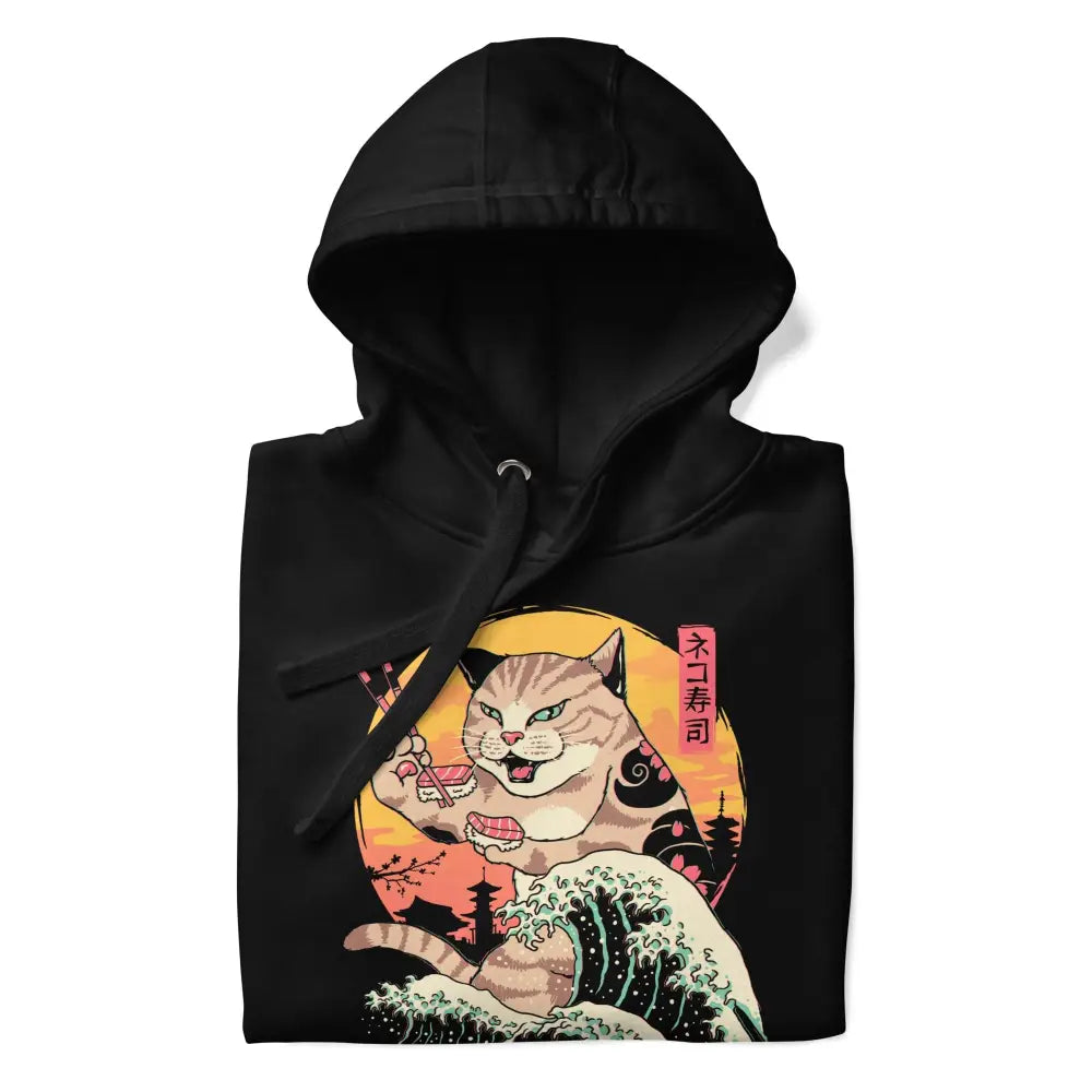 Felpa giapponese Kaiju Neko Sushi
