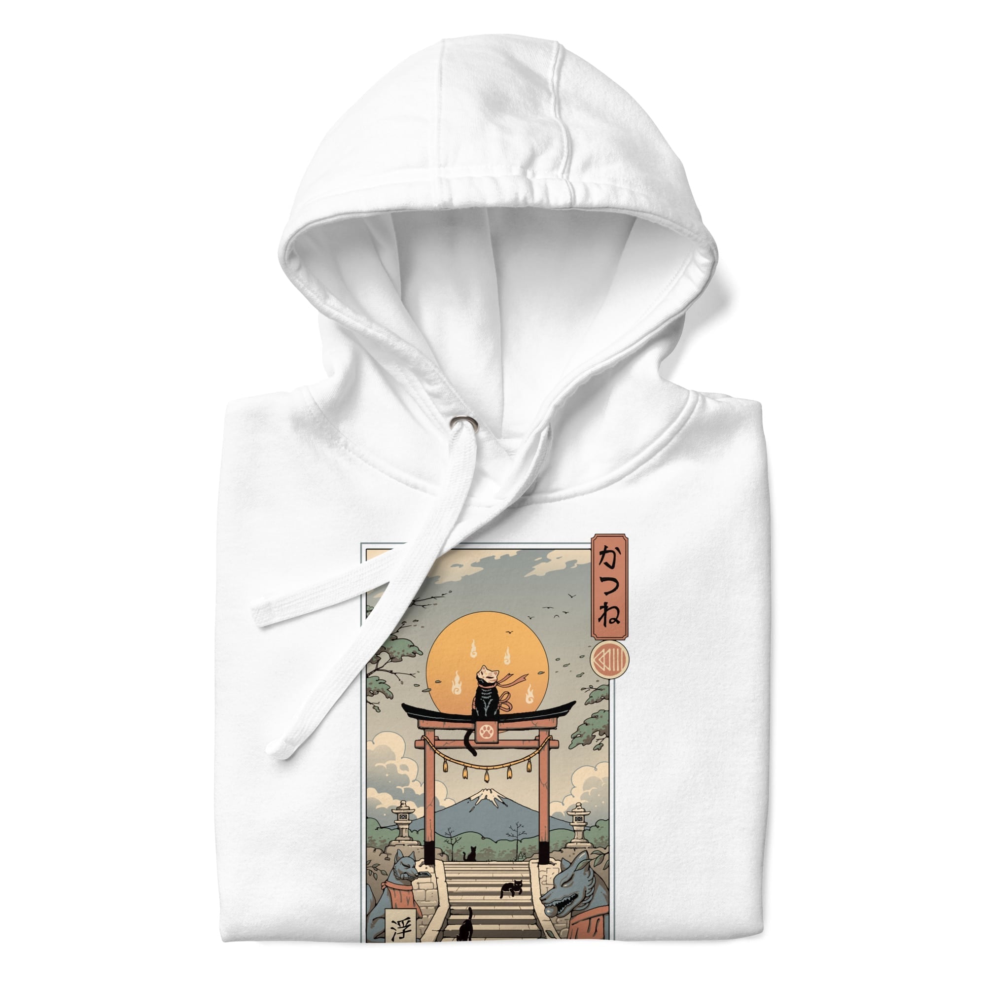 Felpa giapponese Ukiyo-e Neko Inari