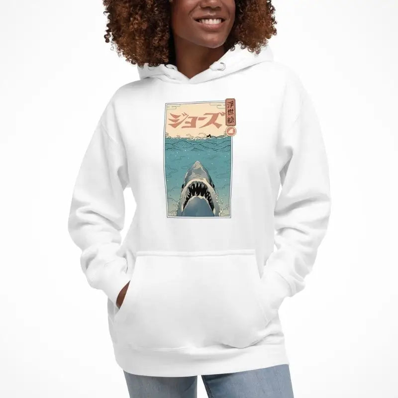 Felpa giapponese Ukiyo-e Shark Attack
