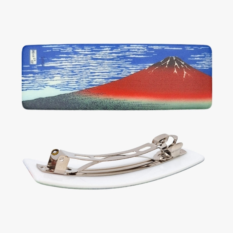 Fermacapelli giapponese Mount Fuji rosso