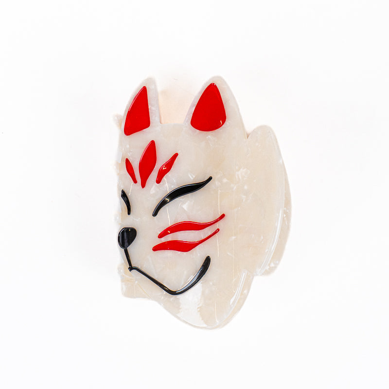 Forbicina per capelli giapponese con maschera da kitsune