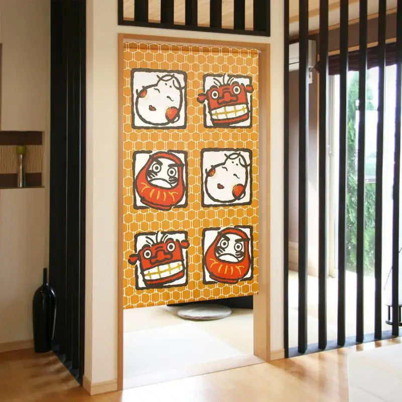 Noren giapponese Lucky Charms - 85 x 150 cm
