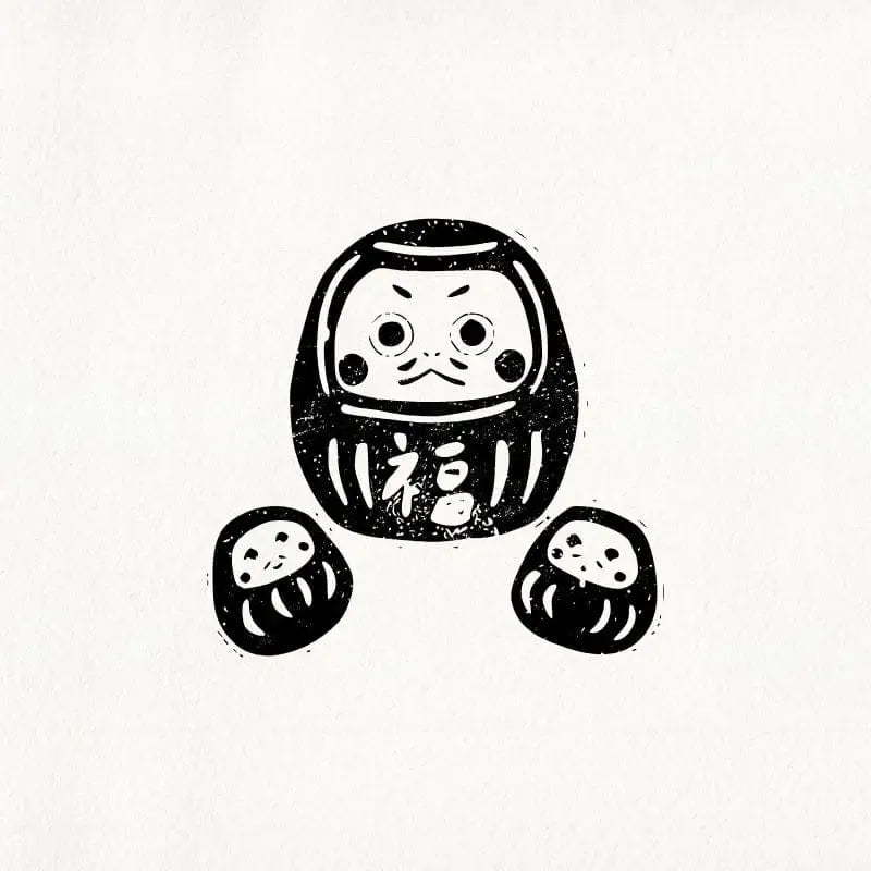 Francobollo giapponese Daruma di Tomikohan