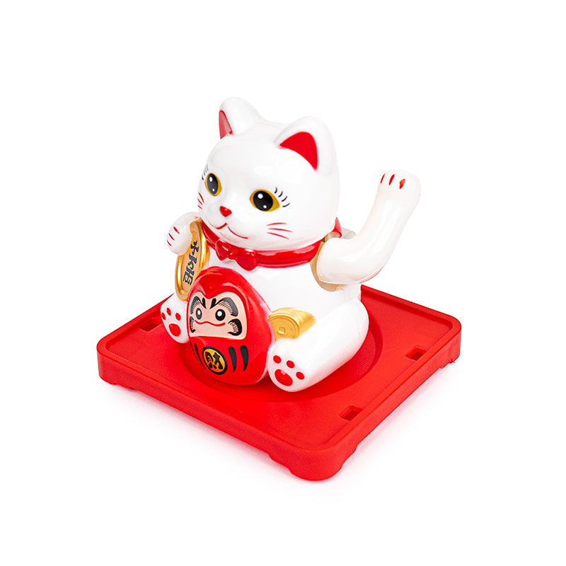 Gatto Maneki Neko Solare Articolato - Daruma