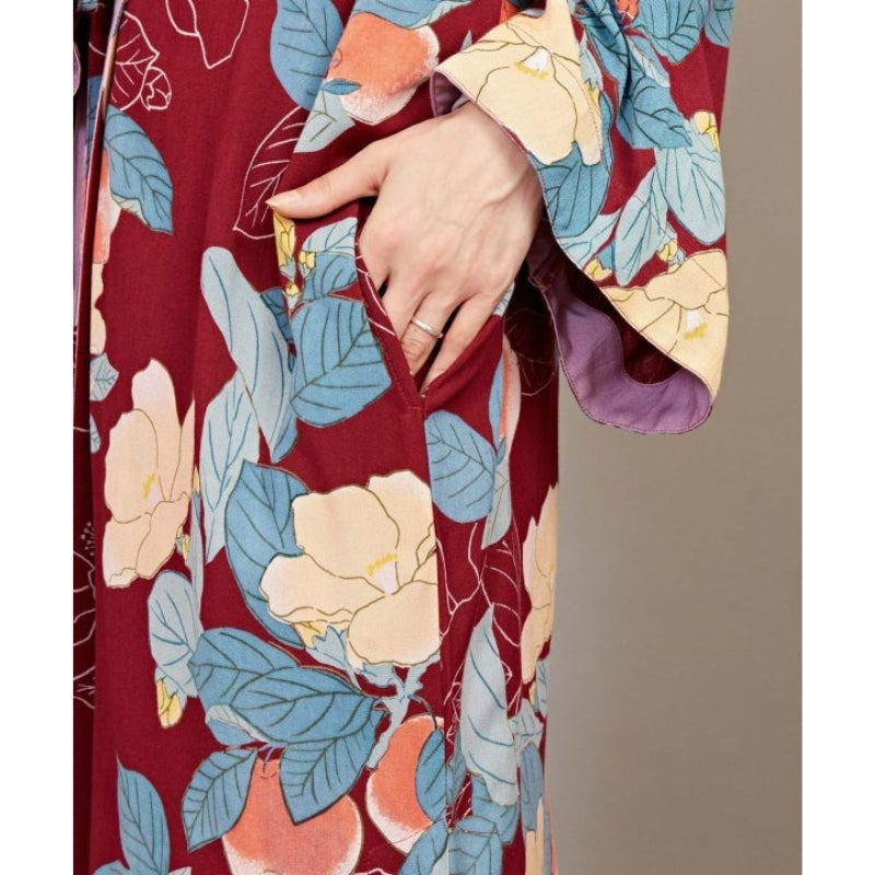 Giacca kimono floreale da donna