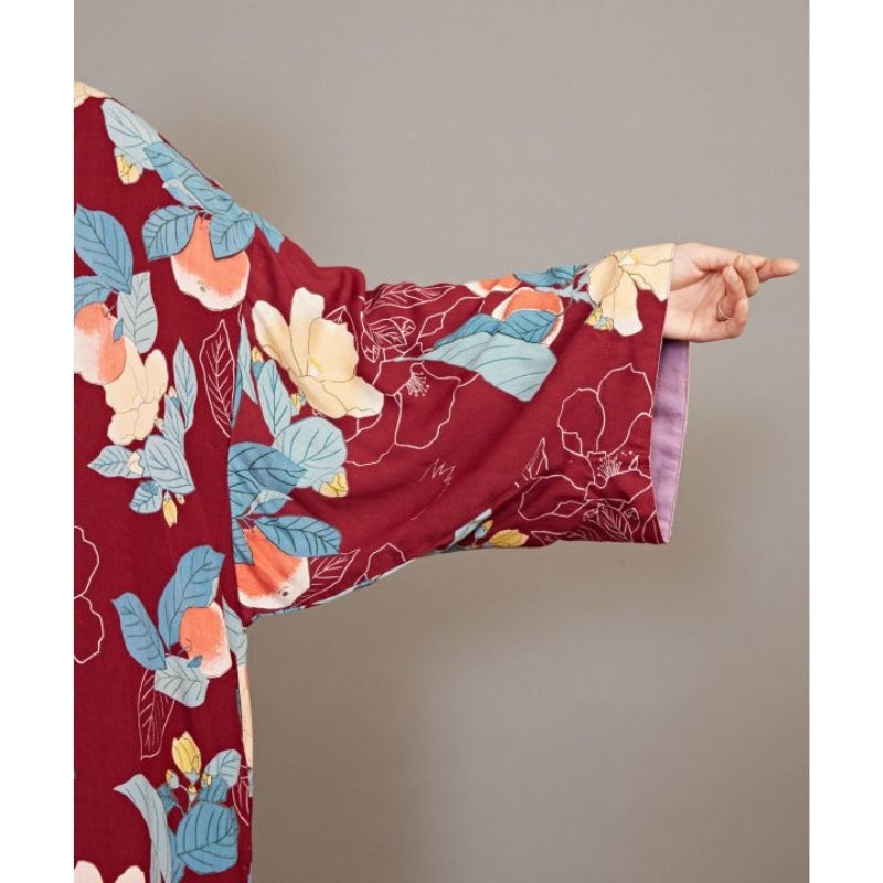 Giacca kimono floreale da donna