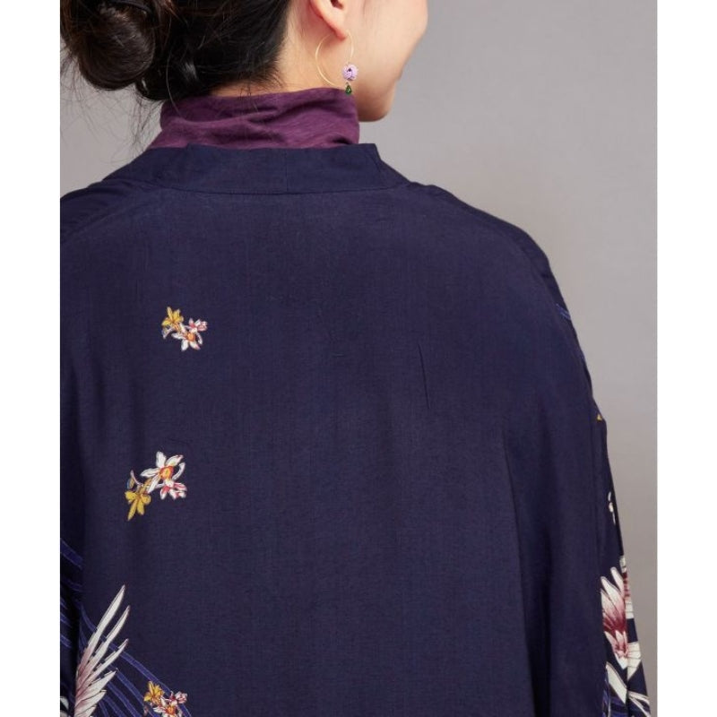 Kimono lungo da donna con gru