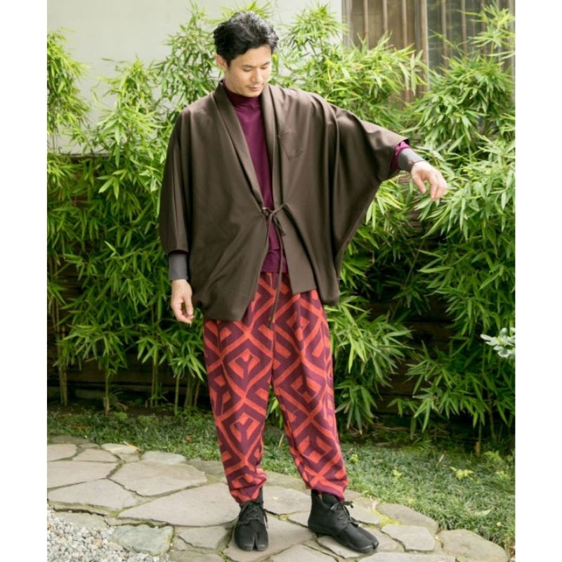 Giacca Kimono marrone da uomo