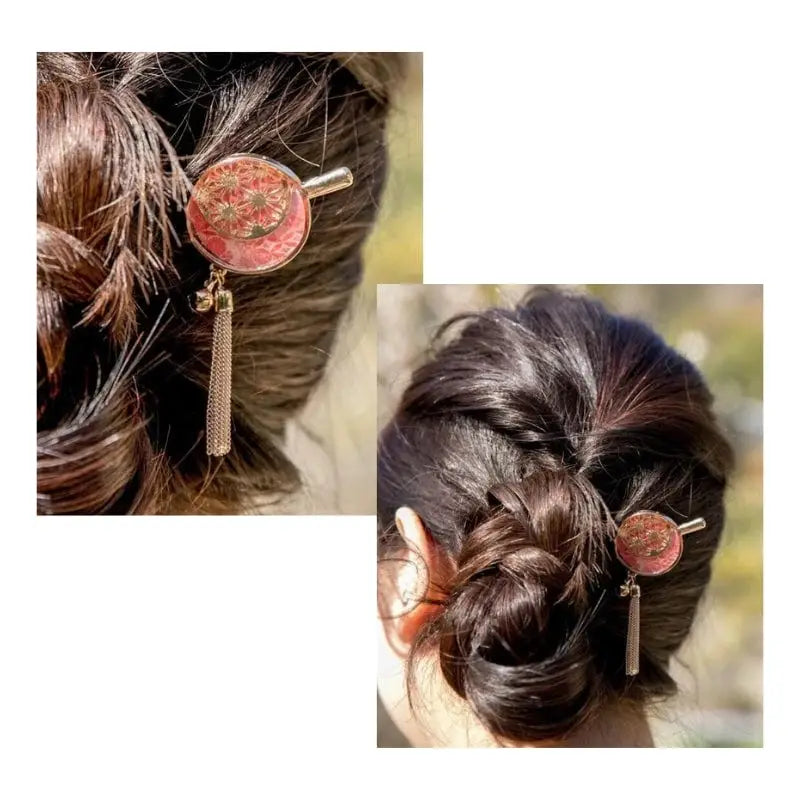Giapponese Kanzashi Asanoha Rosso