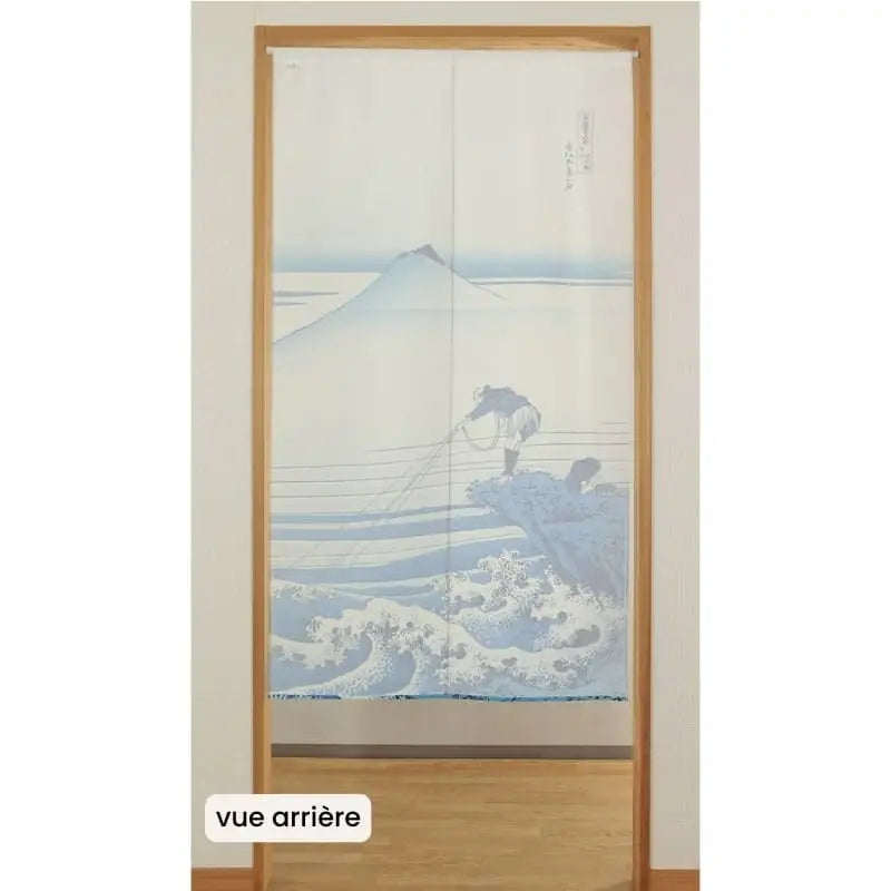 Noren giapponese Monte Fuji blu - 85 x 150 cm
