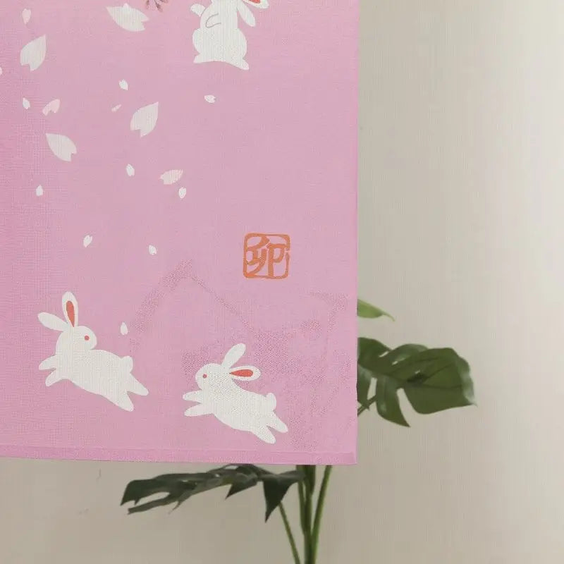 Sakura Usagi Japanese Noren - 85 x 150 cm