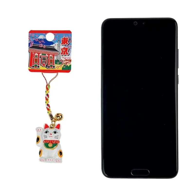 Gioiello telefonico giapponese a forma di gatto