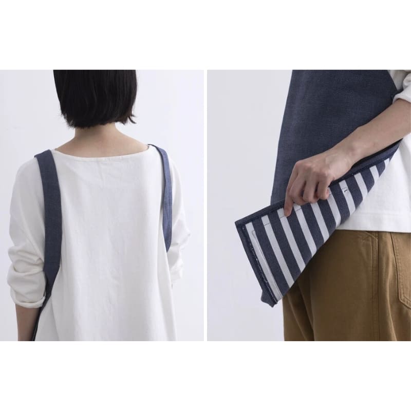 Grembiule giapponese corto blu unisex